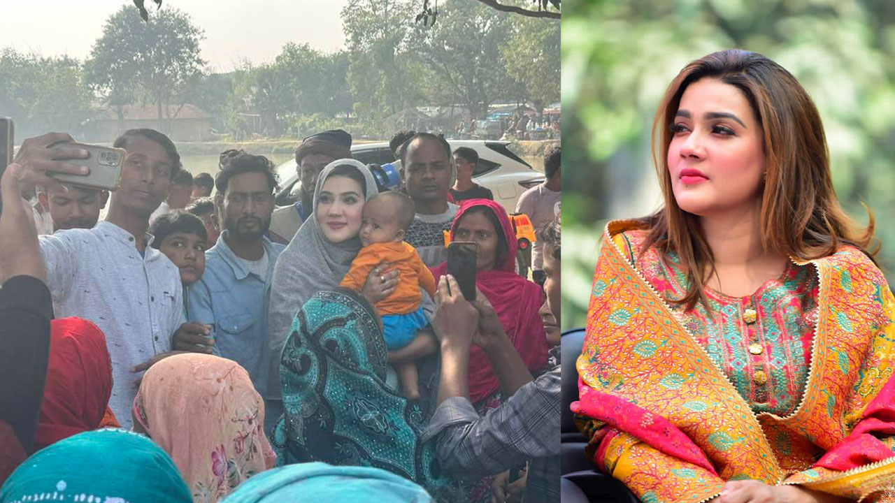 হেঁটে হেঁটে নিজের ট্রাক প্রতীকে ভোট চাইছেন চিত্রনায়িকা মাহিয়া মাহি 5 image 49554 1702989354