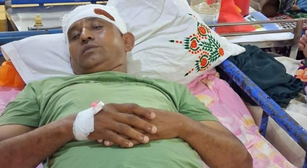 আহত ঠিকাদার মো. শহীদুল ইসলাম খান।