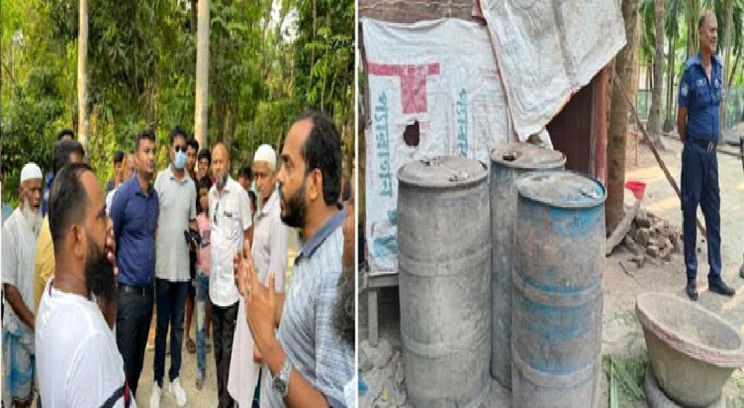 বরিশালের মুলাদীতে ইউপি সদস্যের বাড়িতে ৮০০ লিটার ডিজেল ও সরকারি চাল জব্দ