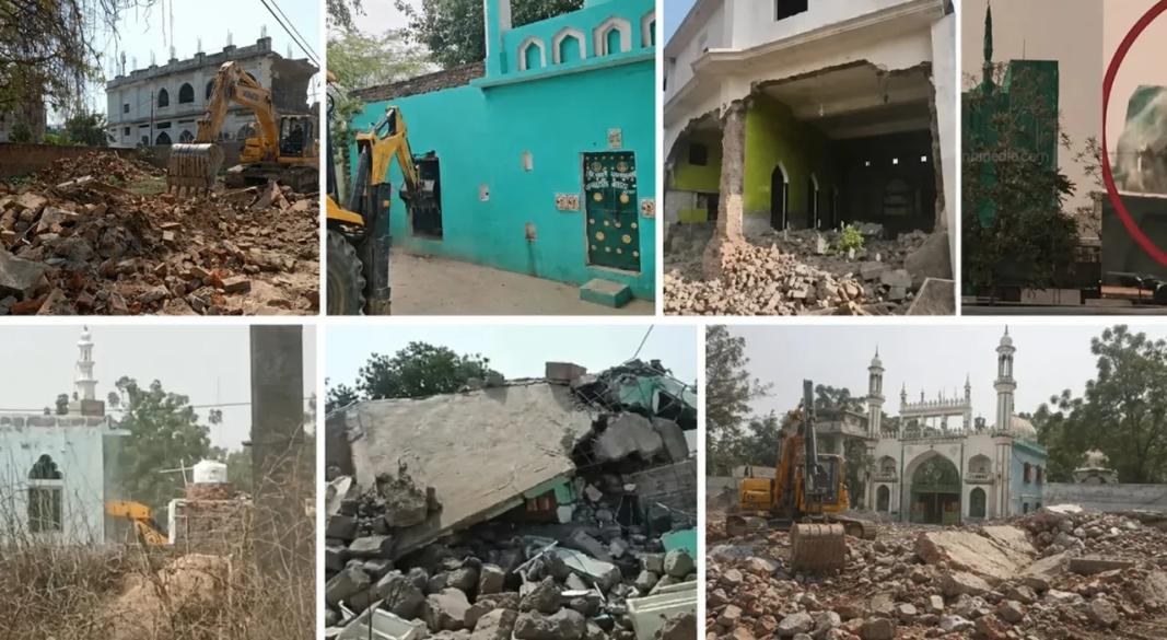মুসলিম ধর্মীয় স্থাপনা গুঁড়িয়ে দিল উগ্র বিজেপি