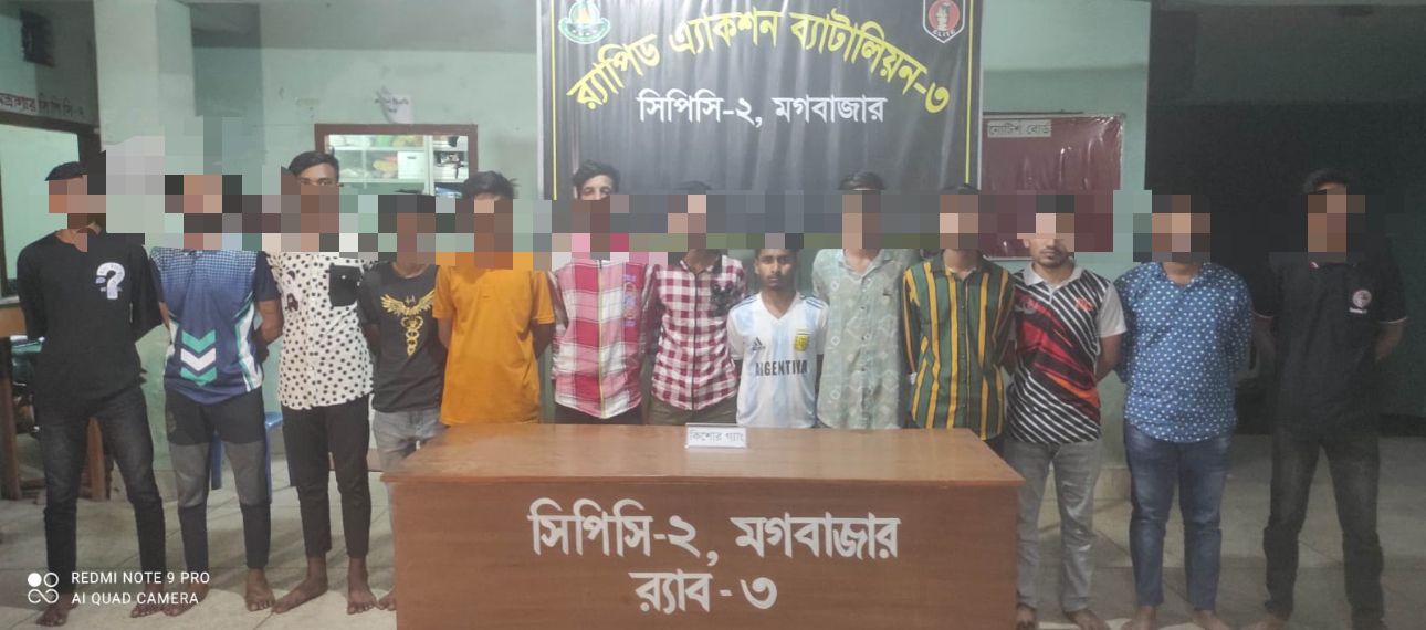 বিপুল পরিমান দেশীয় অস্ত্রসহ কিশোরগ্যাং এর ২০ সদস্যকে গ্রেফতার করেছে র্যাব-৩ 5 358d87e3 9efd 4567 b0a8 b824d8f78e04