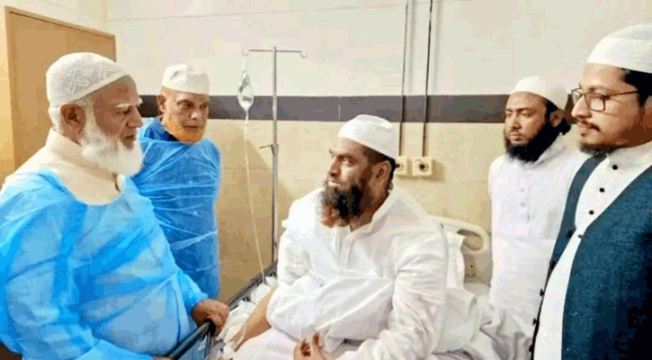 মাওলানা মামুনুল হক অসুস্থ,দেখতে হাসপাতালে জামায়াত আমির 5 1733242757