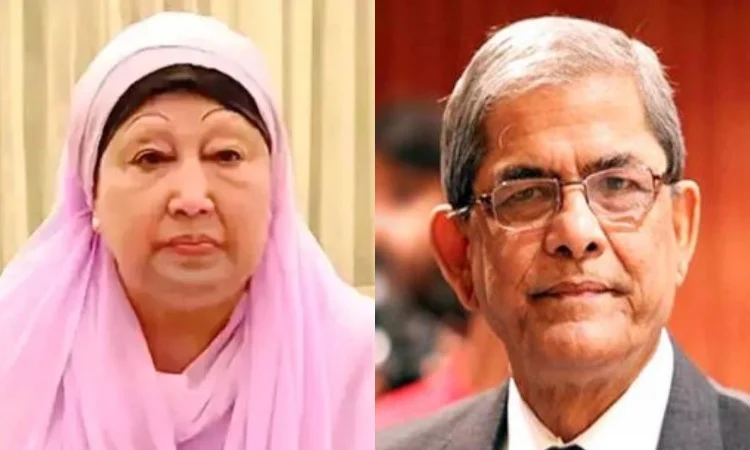 খালেদা জিয়া ও বিএনপি মহাসচিব মির্জা ফখরুল ইসলাম আলমগীর